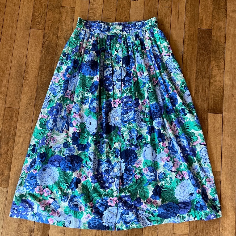Briggs New York Vintage 80s Floral Skirt